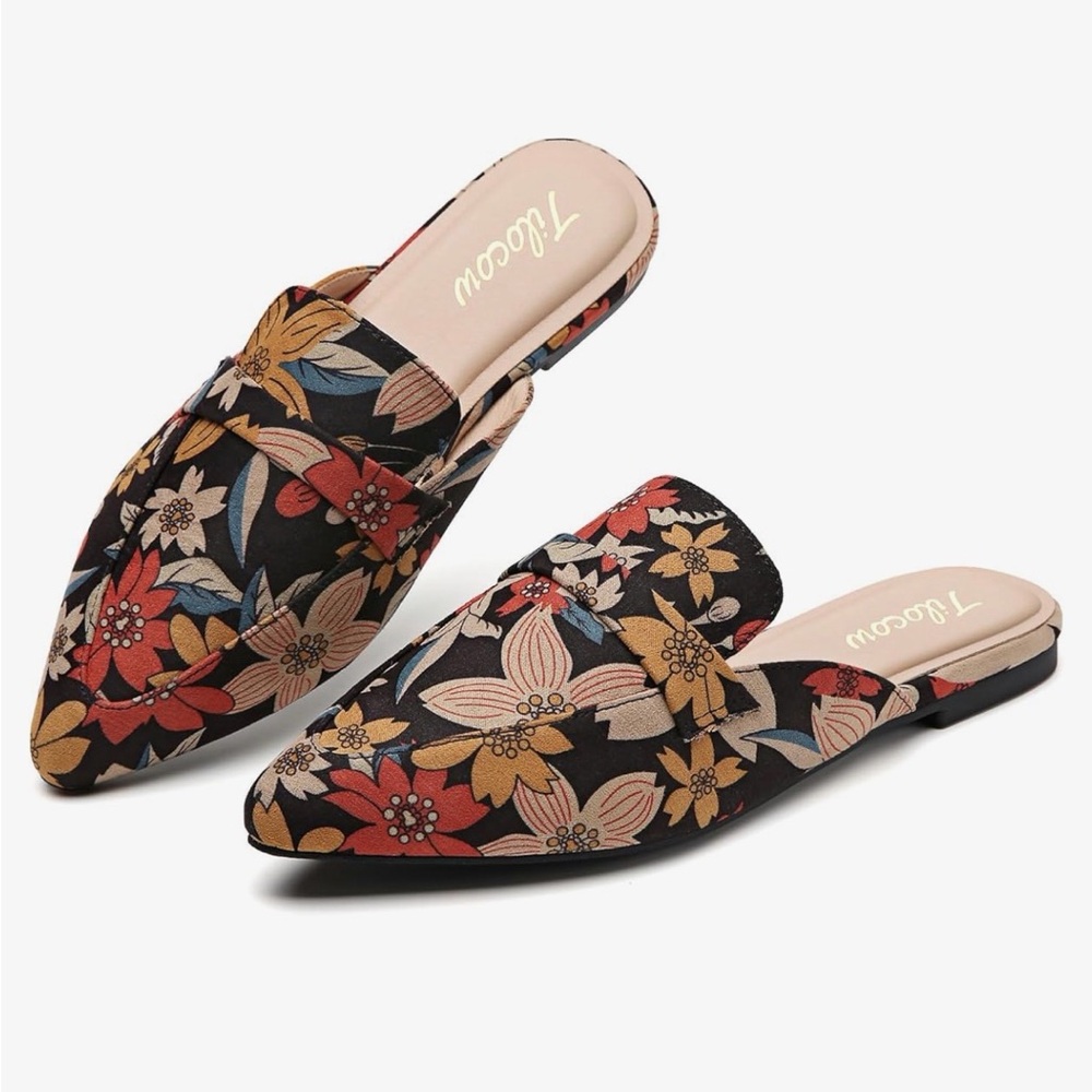 Tilocow Floral Mules
